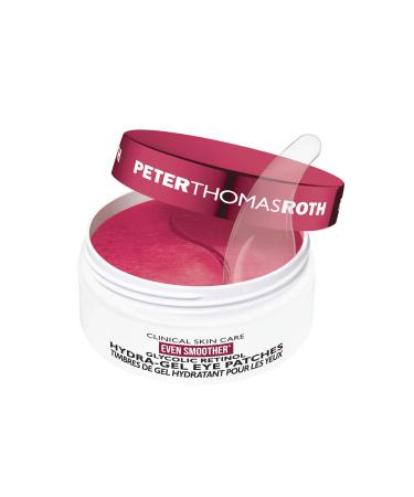 Peter Thomas Roth | Even Smoother Glycolic Retinol Hydra-Gel Eye Patches Under-Eye Patches With Glycolic Acid and Retinol Treats Tiny Bumps Texture Fine Lines and Wrinkles Under the Eye Area