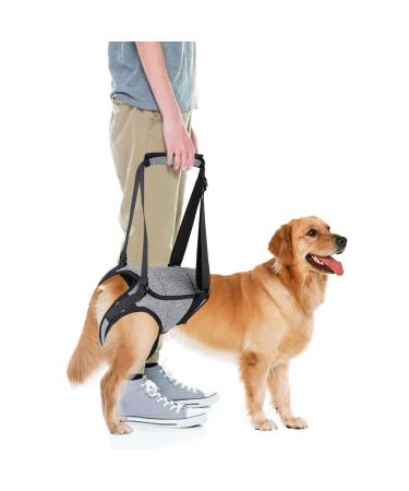 Hamon portable dog harness for the hind legs carrying aid dog back dog lifting harness dogs for the hind legs for older sick or operated dogs (L)