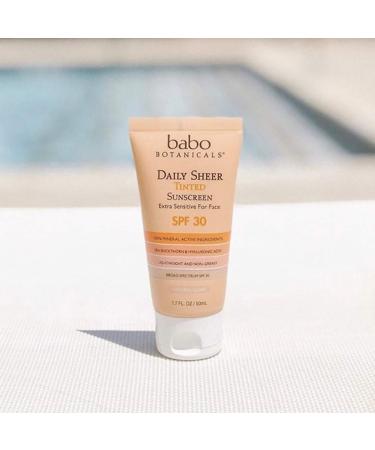 Babo Botanicals Daily Sheer Moisturizing Tinted Sunscreen SPF 30 - Natural Glow, Unscented, 1.7 Fl Oz - Buy Online on SooperMarket.com