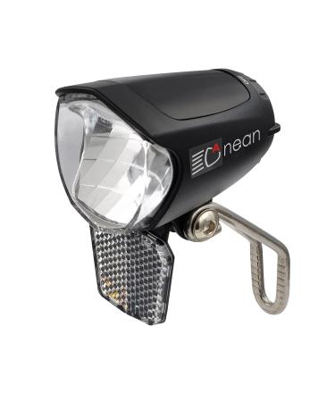 NEAN LED 70 LUX Dynamo Bicycle light with automatic light and StVZO bicycle lamp bicycle front light bicycle light at the front headlights with aluminum cooling plate black