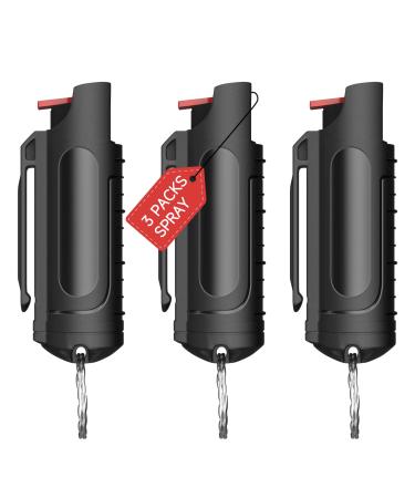 AIMHUNTER Pepper Spray for Easy Multiple Colors Pepper Spray 10-12-Foot (3.5M) Range 25 Bursts black