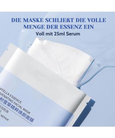 Shefave Centella Asiatica Face Mask B5 Hyaluronic Cloth Masks Face 10 Pieces Repair Masks Beauty After Sun Deep Hydration Skin Soothing Korean Face Mask Elastic and Smooth - Buy Online on SooperMarket.com