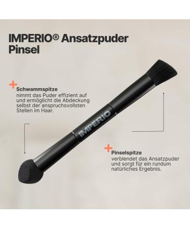 IMPERIO 2-in-1 root powder brush for precise application and blending of root powder on the hairline and for recreating individual hair strands - Buy Online on SooperMarket.com
