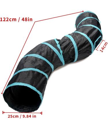 Baguuaray Cat Tunnel Collapsible 2 Way Interactive Pet Play Toy for Indoor Outdoor - Ideal for Puppy, Kitten, Rabbits, Guinea Pig - Buy Online on SooperMarket.com