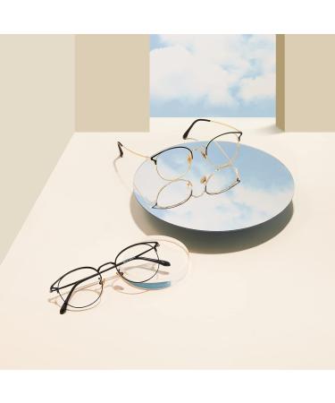 Cyxus Cat Eye & Round Vintage Blue Light Filter Glasses for Women - UV400 Anti-Harmful Protection - 2 Piece Set in Black & Black Gold - Buy Online on SooperMarket.com