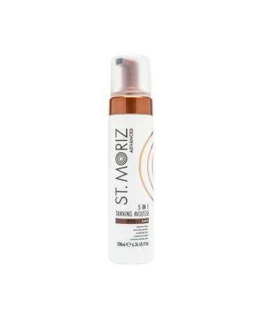 St Moriz Advanced 5 in 1 Instant Tanning Mousse in Dark | 5 Luxurious Benefits Skin Smoothing Moisture Rich BB Skin Finish & Luminous Finish for Longer Lasting Tan | Vegan Fake Tan | 200ml Dark 200 ml (Pack of 1)