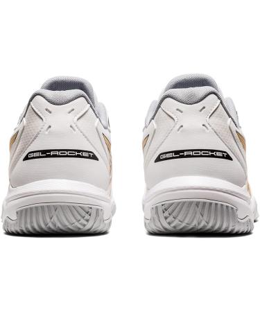 ASICS Men's Gel-Rocket 10 Court Shoes - White/Pure Gold (Size 10.5) - Buy Online on SooperMarket.com