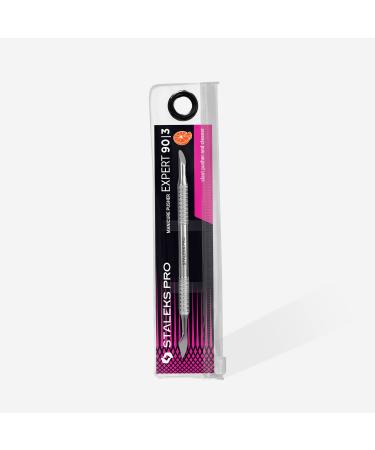 Staleks Pro Double-Ended Slant Manicure Pusher & Cleaner Expert 90 Type 3 - Pack of 1 pcs - Model PE-90/3