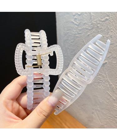 3 Pack Nonslip Matte Clear Hair Claw Clips for Thick Hair - Strong Hold Jaw Hair Clamps for Women - Buy Online on SooperMarket.com