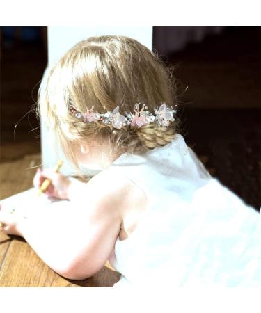 Princess Flower Headpiece Flower Girl Hair Accessories Wedding Hair Piece Pearl Wedding Headband Pearl Flower Leaf Headpieces for Princess Flower Girls and Bridesmaid - Buy Online on SooperMarket.com