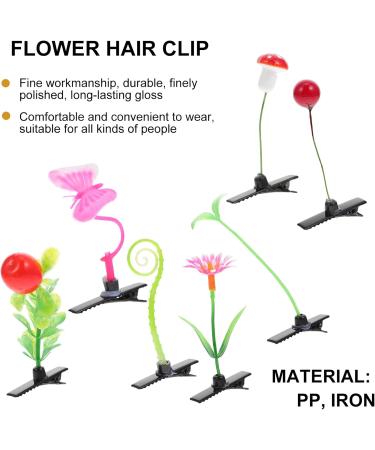 KALLORY Decorative Hair Clips Girl Hair Clips Sprout Hair Clips Flower Bean Hair Plant Mini Grass Hair Barrettes for Women 28pcs (Mixed Style) Sunflower Hair Clip Womens Hair Clips - Buy Online on SooperMarket.com
