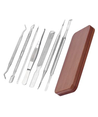 Bcabo Premium 6Pcs/Set Stainless Steel Ingrown Toenail File and Lifter Double Sided Ingrown Toenail Care Set