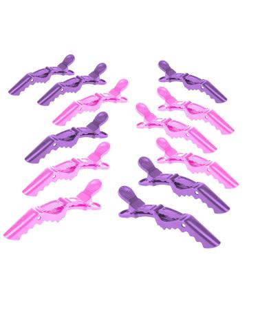 Hair terminals hair clips hairdresser clips combi-clip hairdresser compartment clamps crocodile made of plastic professional styling hair clips for women hair clips hairdresser 12PCs plastic hair clip