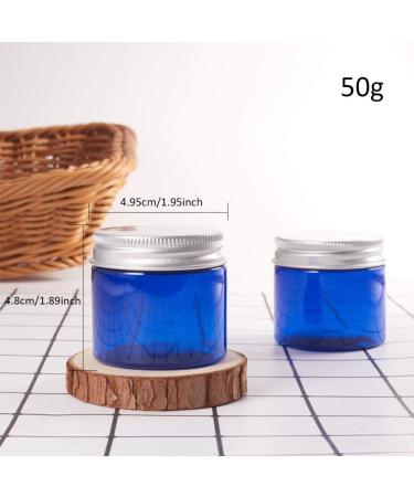 Buy Benecreat 12-Piece Set of 50g/50ml Empty Blue Cosmetic Cream Sticks with Aluminum Screw Lids - Ideal for Aromatherapy Creams & Face Masks - International Shipping Available - Buy Online on SooperMarket.com