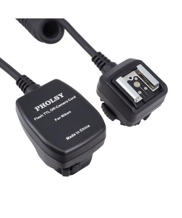 PHOLSY I-TTL-Off-Camera Flash Sync Cord for Nikon DSLR - 6.5' (2 m) Replaces Nikon SC-28