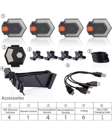 NITEBEAM CarryBright CBX4 Bicycle Turn Signals - Smart Wireless Remote Bike Direction Indicator & Horn for Safe Cycling - Buy Online on SooperMarket.com