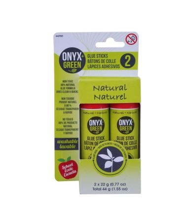 Onyx and Green 4701 Glue Sticks  Non-Toxic  2 Piece
