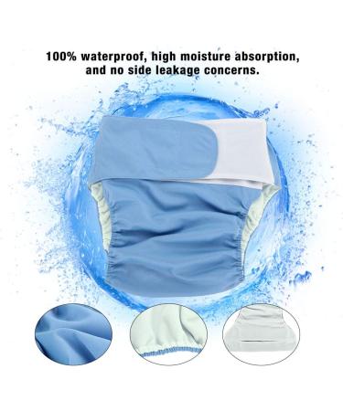 Dekaim Adult Cloth Diaper - Reusable Washable Adjustable Large Nappy (Blue) - Buy Online on SooperMarket.com