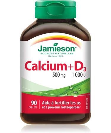 Jamieson Calcium 500mg + Vitamin D 1000IU 90 Caplets & Omega-3 Select 1 000 mg Caplets + Omega-3 - Buy Online on SooperMarket.com