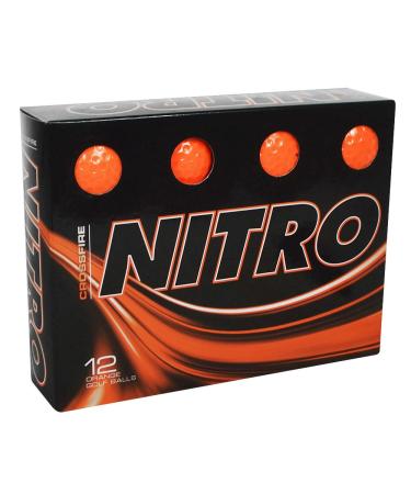 Nitro Crossfire Golf Balls, Pack of 12 Orange