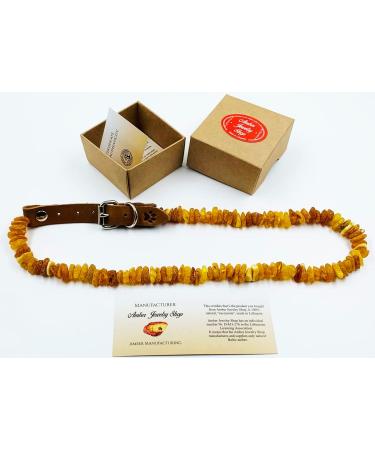 Amber Jewelry Shop Amber Necklace for Dogs Amber Collar for Dogs Natural Baltic Amber Beads 35-40 - Buy Online on SooperMarket.com
