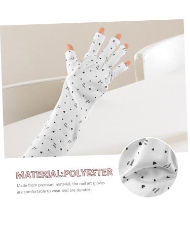 minkissy 6 Pairs Nail Gloves Protector Polyester White - Buy Online on SooperMarket.com