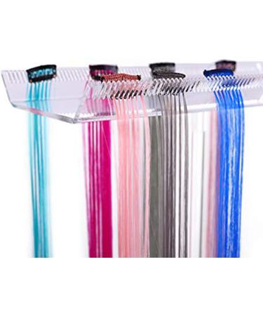 Socobeta Acrylic Hair Extension Stand Double Sided Design Washable Hair Extension Rack Transparent Sectioning Display Hair Extension Holder for Salon Home - Buy Online on SooperMarket.com