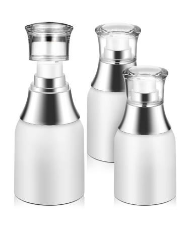 Beavorty 3 Pcs Airless Pump Bottles Acrylic Airless Pump Vacuum Bottles Cosmetic Refillable Airless Travel Lotion Jar With Lid for Thick Moisturizer Skincare Cream 30ml