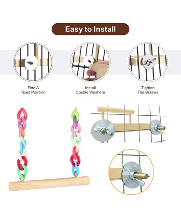 Buy Bugbags for Birds | Parrot Wood Platforms & Chewing Swings with Bells | Perfect for Green Cheeks Chinchillas & Hamsters - International Shipping Available - Buy Online on SooperMarket.com