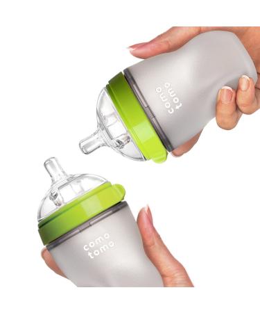 Comotomo Baby Bottle Green 8 oz (2 Pack) - BPA-Free & Easy to Clean - Buy Online on SooperMarket.com