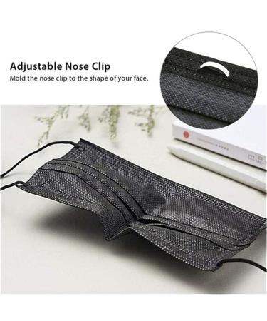 Kids Disposable Black Face Masks - 50 Pcs for Ages 4-12 | Breathable & Safe Toddler Masks - Buy Online on SooperMarket.com