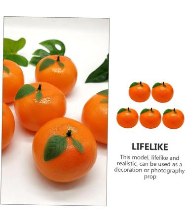 Alipis 5pcs Orange Model Artificial Fruit Mini Decor Light House Decorations for Home Trendy Decor Lifelike Orange Decorations Lifelike Fruit High Simulation Toy Child Foam - Buy Online on SooperMarket.com