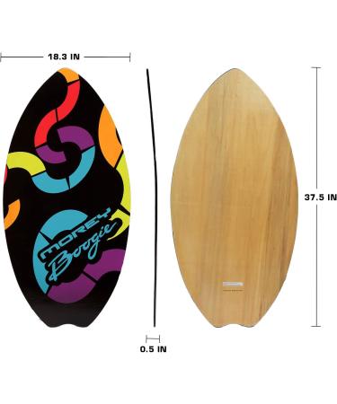 Morey 37.5 Wood Skimboard with Grip Pad - Ideal for Kids and Adults - Buy Online on SooperMarket.com