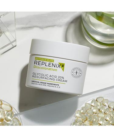 Replenix Glycolic Acid 20% Resurfacing Cream - Skin Renewing Moisturizer 1.7 Oz - Buy Online on SooperMarket.com