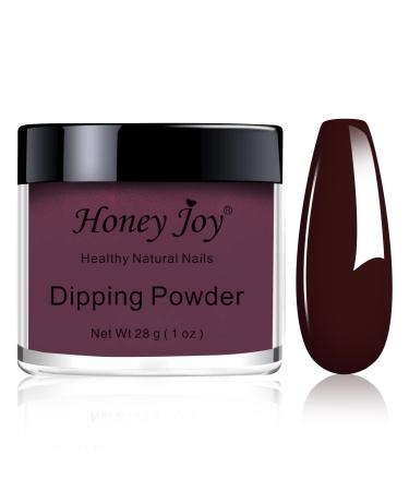 28g/Box Dark Purple Dark Colors Dipping Powder No Lamp Cure Nails Dip Powder Like Gel Nail Natural Dry For Nail Salon No.55 HJ-ND064B-No.55