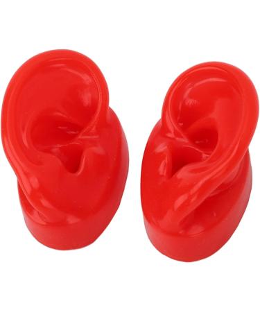 Pair of Red Silicone Human Ear Models for Acupuncture Display - Buy Online on SooperMarket.com