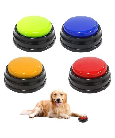 DHQKQG buzzer with recording function Dogs 4 pieces of buzzer dog doorbell potty communication and cleanliness training buzzers receptive buttons for dog interaction