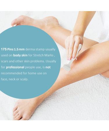 Professional Microneedling Derma Stamp for Hair Growth - 175 Pins Microneedle Dermapen for Skin Care at Home - 1.5mm - Buy Online on SooperMarket.com