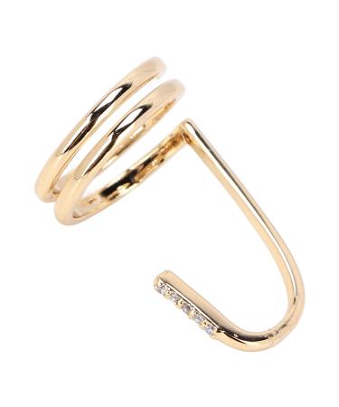 TYCIONG Decorative Nail Ring Fashion Fingertip Jewelry Nail Art Ring Ladies Wearing Nail Accessories (3050 gold)