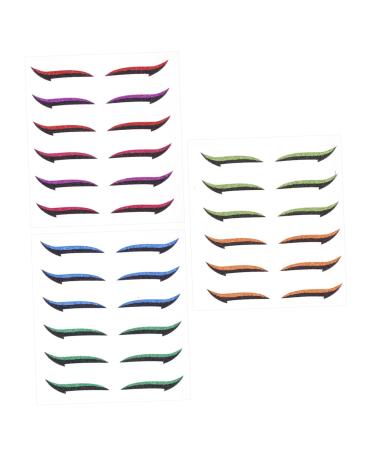 Mikinona Double Sided Tape 18 Pairs Anti Sweat Eyeliner Purple Duct Tape Adhesive Eye Line Strip Eyeliner Sticker Tool Man Eyes