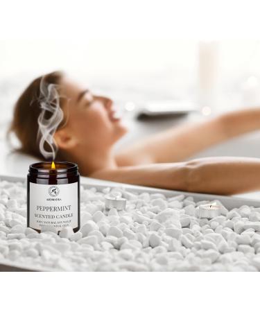 Peppermint Fragrance Candle 150g | 100% Essential Oil | Soy Wax Aromatherapy | Perfect Gift for Mother's Day & Birthdays - Buy Online on SooperMarket.com