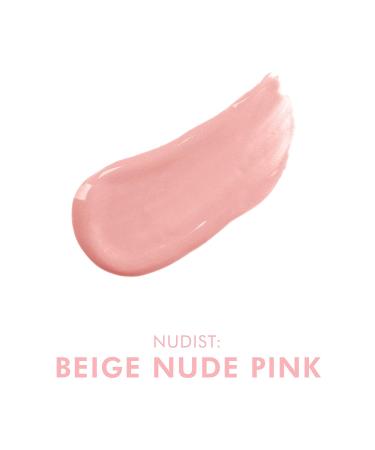 Beauty For Real Nudist Lip Gloss - Beige Nude Pink, Non-Sticky Plumping & Hydrating Gloss with Marine Collagen - 0.15 fl oz - Buy Online on SooperMarket.com