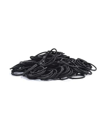 100 PCS Youxuan Small Hair Elastics for Girls - Soft & Comfy Black Rubber Bands - Buy Online on SooperMarket.com
