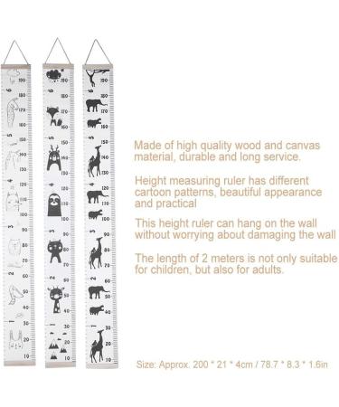Growth Chart for Children Wood Wall Hanging Kid Height Measuring Ruler Room Home Decoration(B) - Buy Online on SooperMarket.com