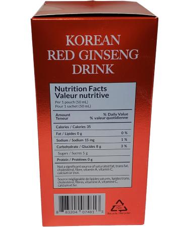 RAN Korean Red Ginseng Tonic 6 Years Grown Rich Panax Ginseng Resilient Source (Pack of 11) - Buy Online on SooperMarket.com