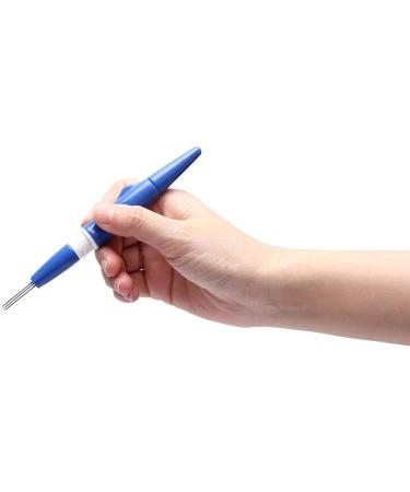 Portable Pen Style Wool Felting Needle Tool with 3 Needles - Blue | DIY Patchwork Craft Tool - Buy Online on SooperMarket.com