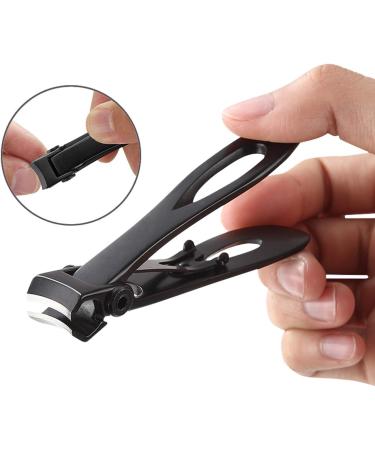BYCUFF Nail Clipper Set Thick Toenail & Fingernail Cutter with Wide Jaw Opening Stainless Steel Nail File Ingrown Manicure Pedicure Kit for Men & Women Black - Buy Online on SooperMarket.com