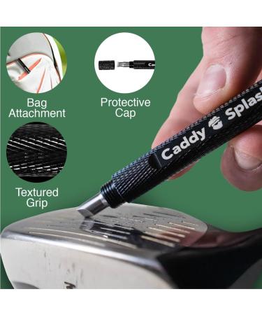 Caddy Splash Golf Club Groove Sharpener Tool - 3-in-1 Cleaner for Wedge Iron - U & V Grooves - Aluminum-Alloy & Heat-Treated Steel - Buy Online on SooperMarket.com