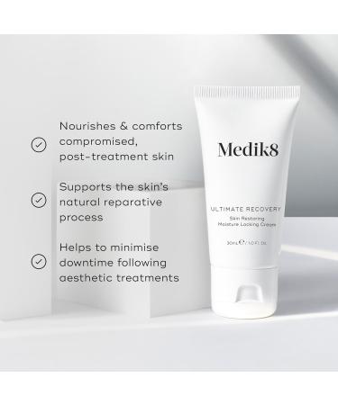Medik8 Ultimate Recovery - Skin Restoring Moisture Locking Cream - Face Moisturiser With Allantoin - For Very Dry Skin - 30ml - Buy Online on SooperMarket.com
