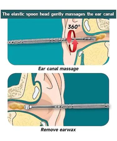 Spiral Ear Wax Remover Kit - Double-Ended Metal Ear Cleaner for Easy Earwax Removal - Buy Online on SooperMarket.com
